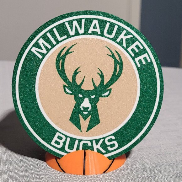 Milwaukee Bucks Coaster Set - 3D Printed - (Set of 4) - Picture 1 of 4